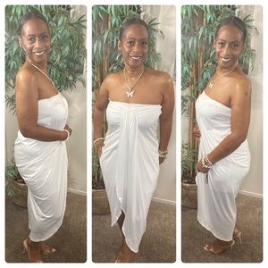 Venetian Ruched Halter Dress